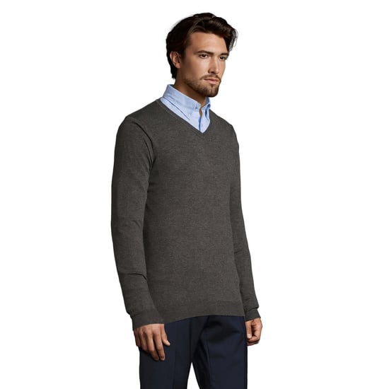 SOLS Mens Glory Sweater Top (Charcoal Melange) - Image 3