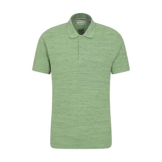 Mountain Warehouse Mens Dawnay Textured Pique Polo Shirt (Green) - Image 1