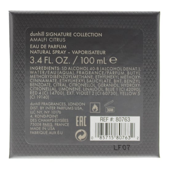 Dunhill Signature Amalfi Citrus Eau De Parfum 100ml