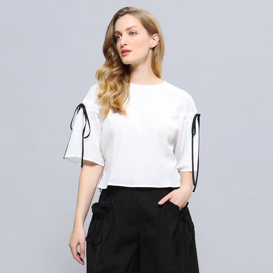 Tulip sleeves crop top - Image 1