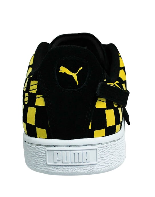 Puma Suede x Chinatown Market Black Yellow Low Lace Up Mens Trainers 370133 01