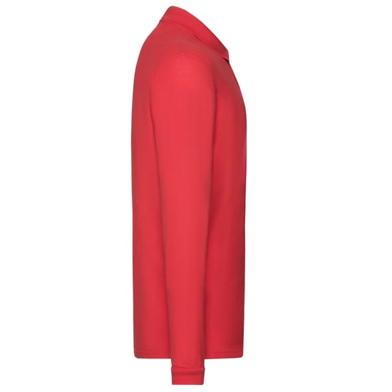 Fruit of the Loom Mens Premium Pique Long-Sleeved Polo Shirt (Red) - Image 3