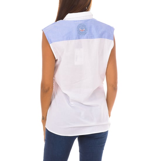 Blusa sin mangas con cuello de solapa PIETRA GLVSW1045031 mujer - Image 3