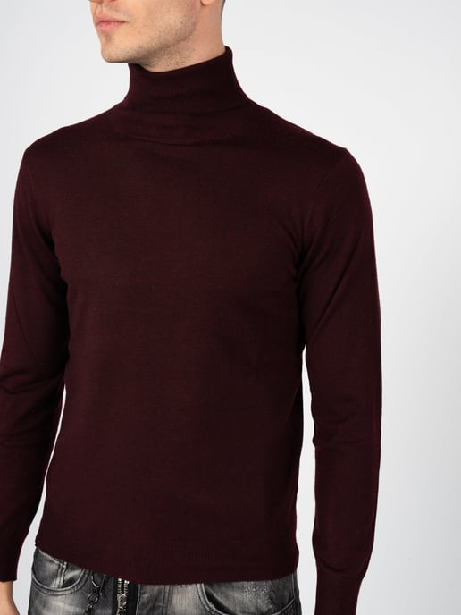 Xagon Man Suéter Turtleneck del hombre rojo - Image 5
