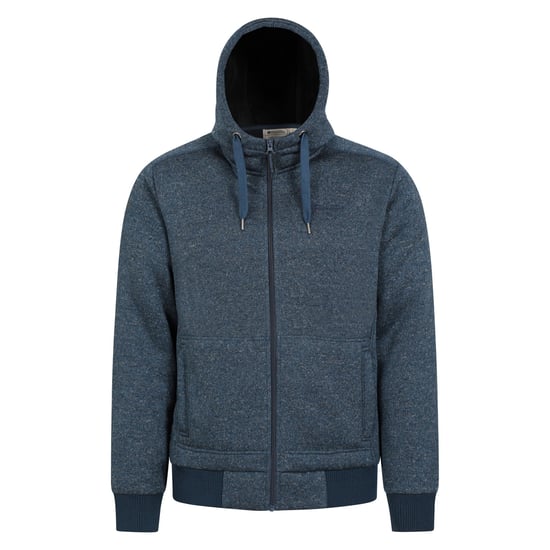 Mountain Warehouse Mens Nevis II Faux Fur Hoodie (Dark Blue) - Image 1