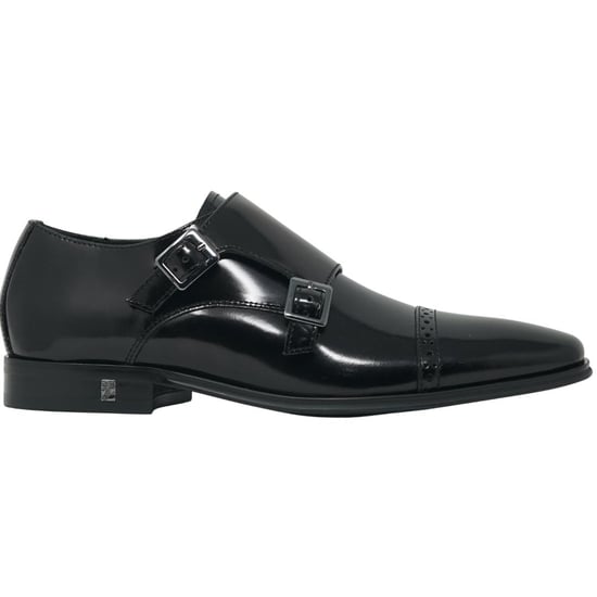 Zapatos Negros de Cuero Monk de la Colección Versace - Image 1