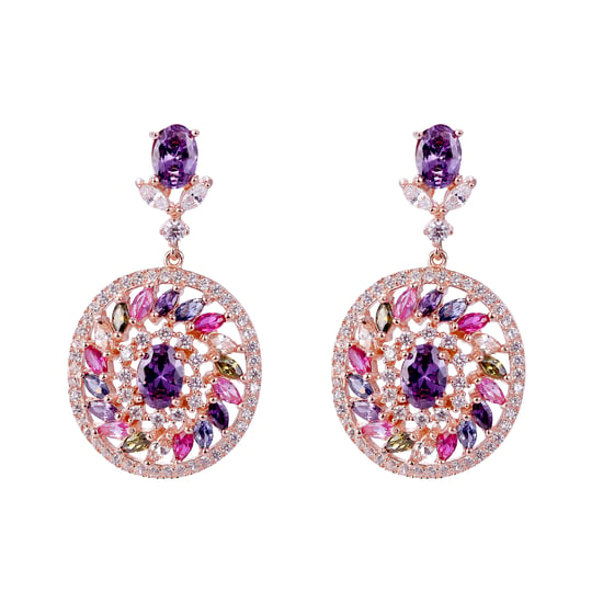 Orphelia 'Enya ' Women's 925 Sterling Silver Set: Earrings + Ring - Rose SET-7428/RG