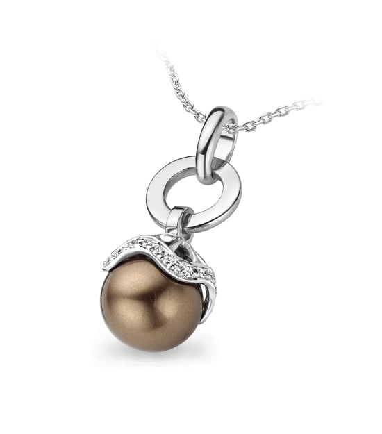 Orphelia Women's 925 Sterling Silver Set: Chain-Pendant + Earrings - Silver SET-5028