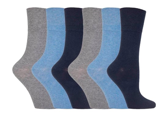 Paquete de 6 calcetines diabéticos para mujeres sin elasticidad con costuras de puntera unidas a mano - Image 1