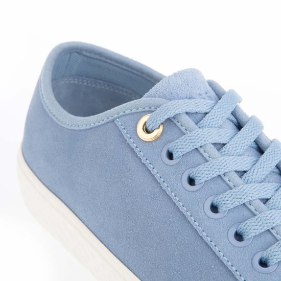 Women's Boss AidenLM Tennis Trainers in Light Blue - Image 5