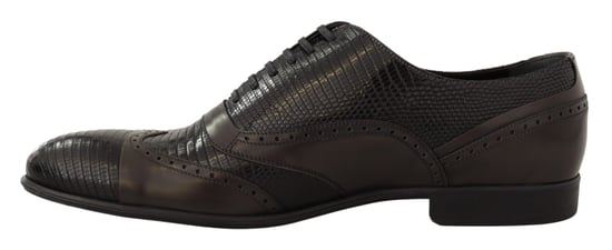 Zapatos de vestir Oxford para hombre de cuero de lagarto marrón Dolce & Gabbana - Image 4