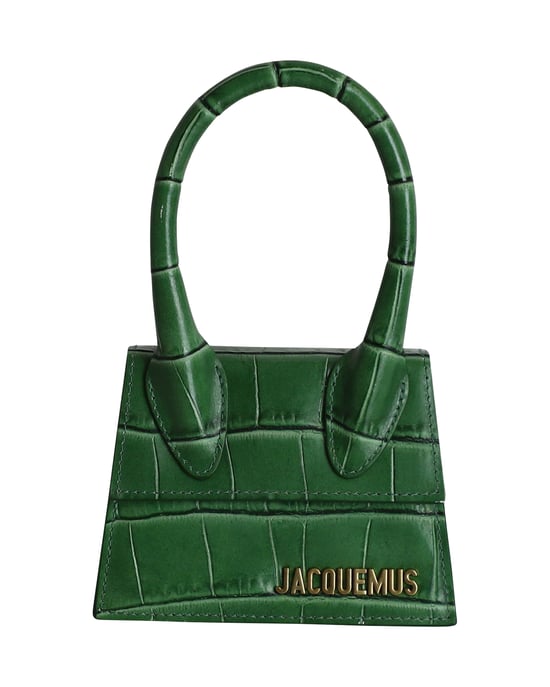Jacquemus Croc Embossed Le Chiquito Mini Bag in Green Leather - Image 1