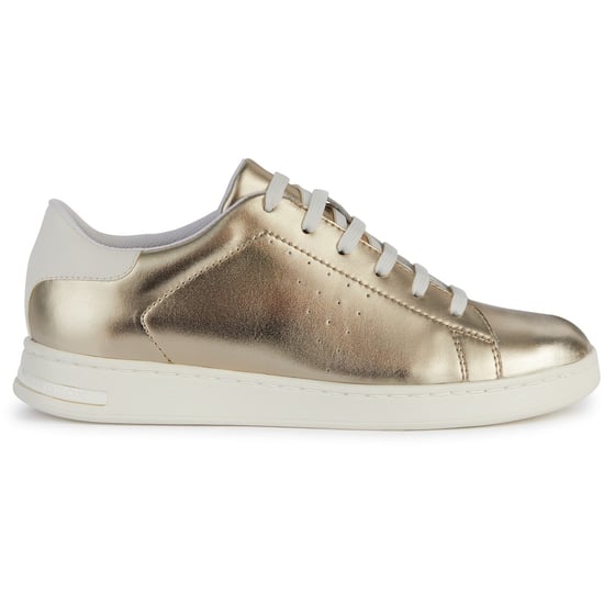 Geox D Jaysen B Leather Women's Light Gold/Optic White Trainers - Image 5