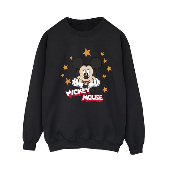 Disney Womens/Ladies Mickey Mouse Stars Sweatshirt (Black)