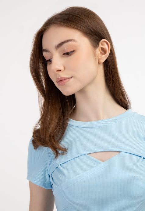Mymo T-Shirt women light blue - Image 5