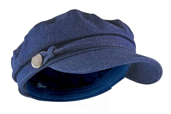 Señoras de algodón con visera de mezclilla o de pana Baker Boy Sombrero Fiddler Cap - Image 1