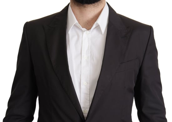 Blazer de hombre de una sola botonadura TAORMINA negro de Dolce & Gabbana - Image 2