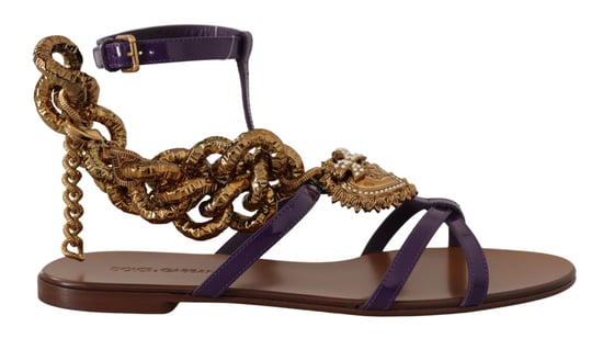 Sandalias de Cuero Moradas Devotion de Mujer Dolce & Gabbana - Image 1