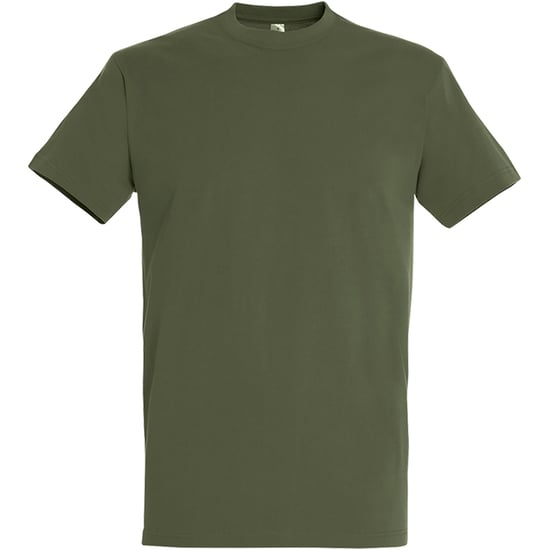 SOLS Mens Imperial Heavyweight Short Sleeve T-Shirt (Army) - Image 1