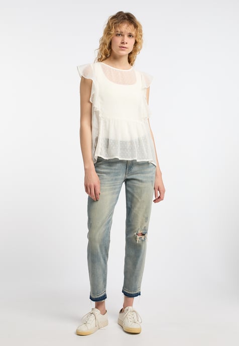 Dreimaster Sleeveless blouse women off-white - Image 2