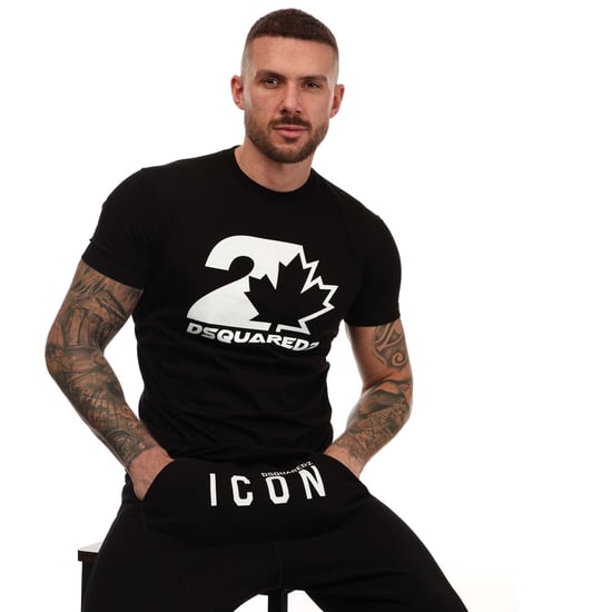 Dsquared2 Cool Fit zwart T-shirt met esdoornlogo - Image 4