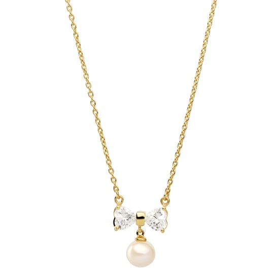 Orphelia 'Sparkle' Women's 925 Sterling Silver Chain with Pendant - Gold ZK-7512 - Image 1