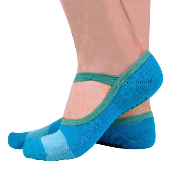 2 Pares Señoras Antideslizante Agarre Invisible Pilates Yoga Calcetines con Correas - Image 1