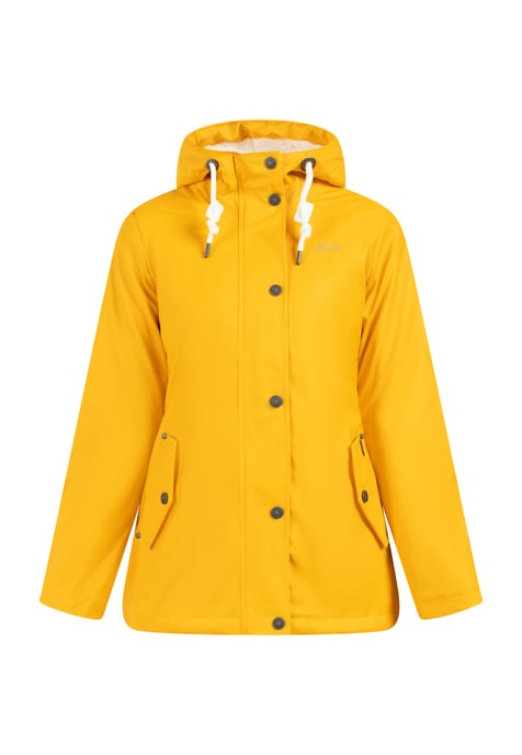 ICEBOUND Rain jacket with teddy lining women sunny yellow - Image 1