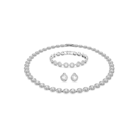 Swarovski 'Angelic' Women's Base Metal Set: Bracelet + Necklace - Silver 5367853 - Image 1