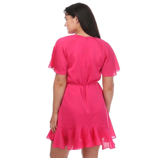 Women's Ted Baker Elsieee Fluted Hem Mini Dress in Pink