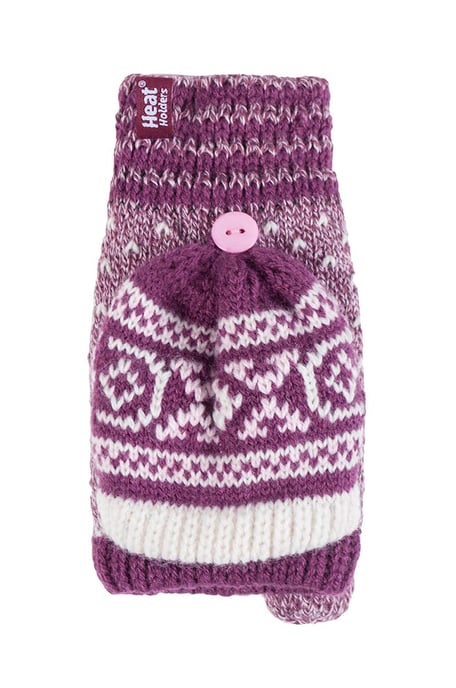 Guantes térmicos sin dedos con estampado de hadas para mujer - Image 1