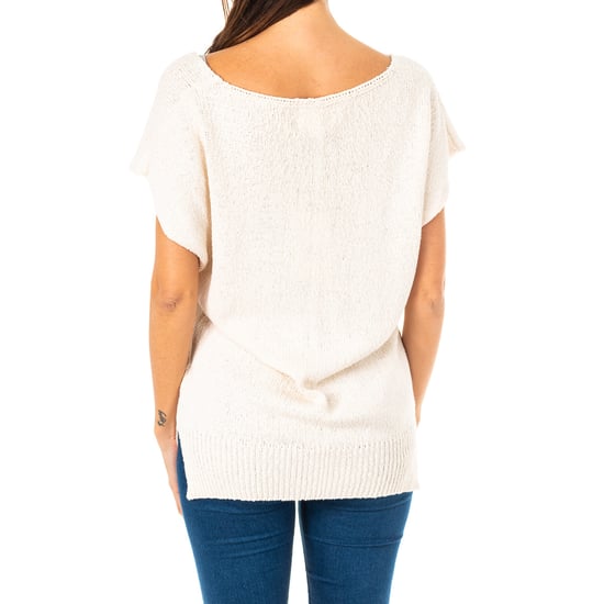 Women's short sleeve V-neck sweater LWS007