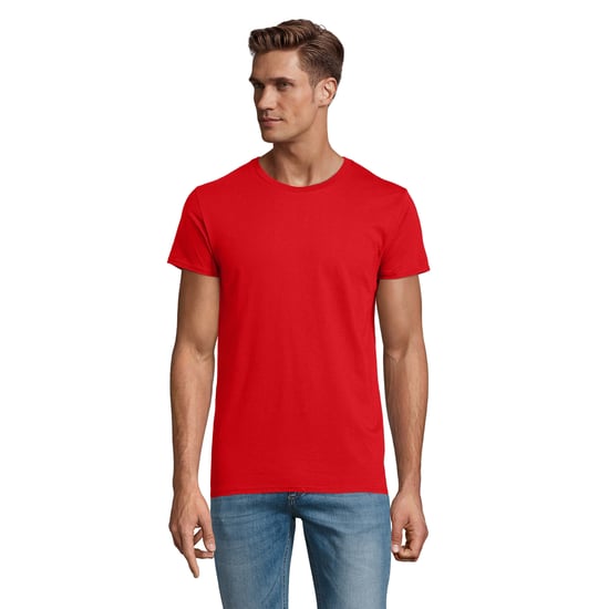 SOLS Mens Pioneer Organic Cotton T-Shirt (Bright Red) - Image 1