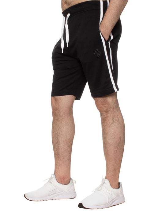 Enzo | Conjunto de camiseta y pantalón corto para hombre - Blanco/Negro - Image 3