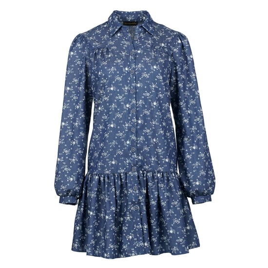 Vestido Floral Índigo con Botones - Image 2
