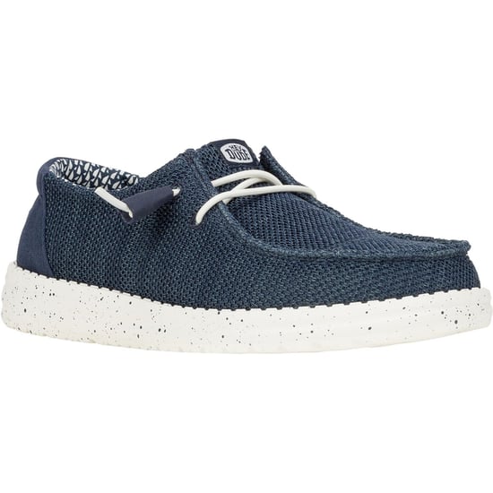 HEYDUDE Wendy Stretch Mesh Polyester Women's Navy Loafers - Image 1