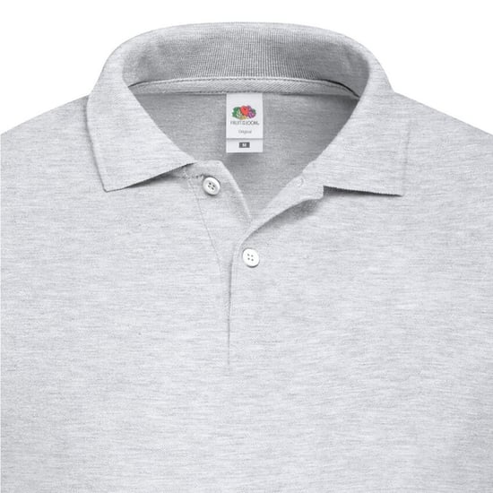 Fruit of the Loom Mens Original Polo Shirt (Grey Heather)