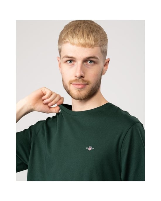 GANT Mens Regular Fit Short Sleeve Shield Logo T-Shirt - Image 2