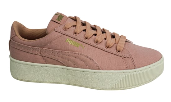 Puma Vikky Platform CV Lace Up Pink Womens Textile Lo Trainers 365603 02 P3D