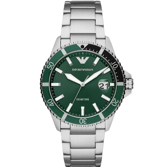 Emporio Armani Reloj de hombre Cuarzo plata verde - Image 1