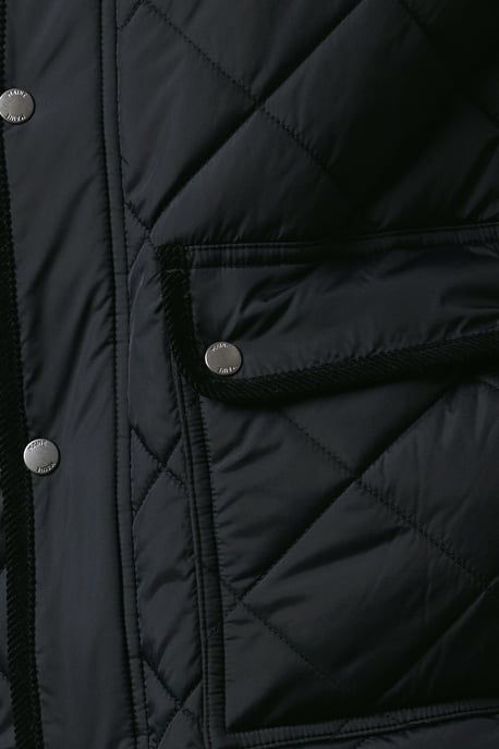 Funnel Neck Four Pocket Quilted Jacket