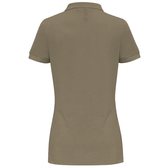 Asquith & Fox Womens/Ladies Plain Short Sleeve Polo Shirt (Khaki) - Image 2