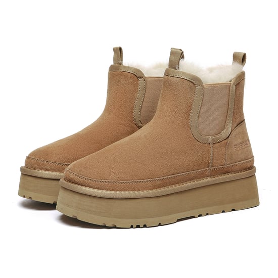 EVER AU Mujer Botines Chelsea Plataforma De Piel - Shoveler - Image 4