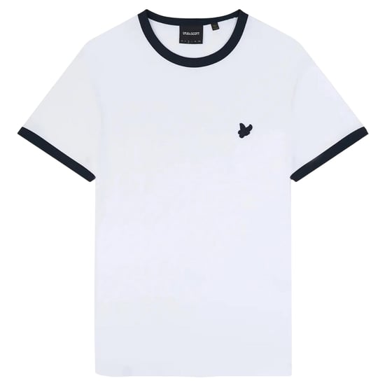 Lyle & Scott Tonal Ringer camiseta blanca - Image 1