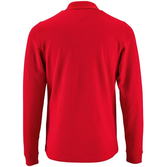 SOLS Mens Perfect Long Sleeve Pique Polo Shirt (Red)