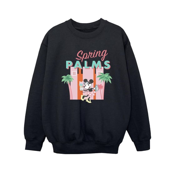 Disney Boys Minnie Mouse Spring Palms Sweatshirt (Black)