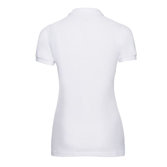 Russell Womens/Ladies Piqué Stretch Polo Shirt (White) - Image 2