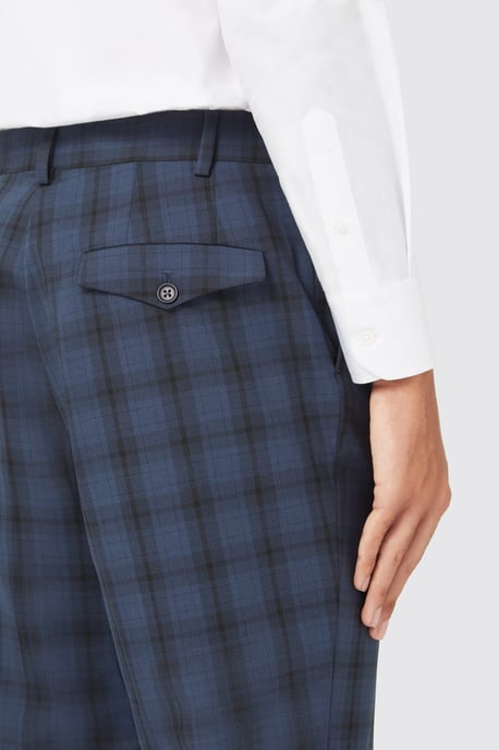 Thurles Navy Check Trouser TT x AM