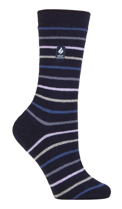 Heat Holders - Calcetines térmicos de mujer Ultra Lite con diseño de hilo interior cepillado - Azul marino (Riga) - Image 1