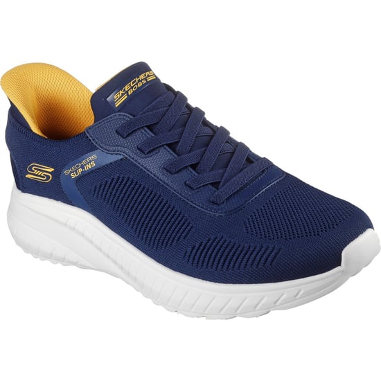 Skechers BOBS Sport Squad Chaos Solid Step Textile Men's Navy Trainers - Image 1